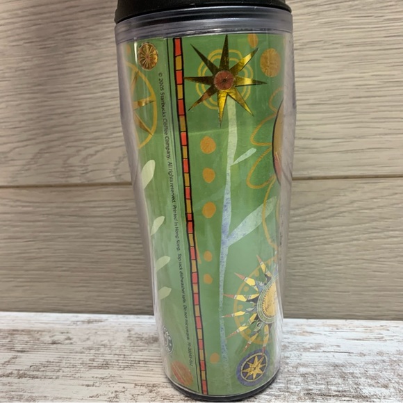 Starbucks Gold Metallic Moon Celestial Travel Cup with Lid 16 Oz 2004 - Picture 8 of 8